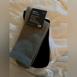 Gap women’s crew socks-grey-black-white-3 pack